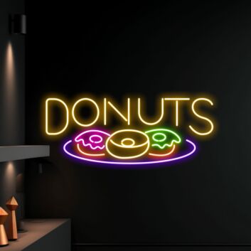 DONUTS LED-Neonschild für Café und Bäckerei