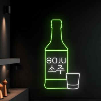 SOJU 소주 LED-Neonschild für Bar und Club