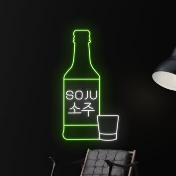 SOJU 소주 LED-Neonschild für Bar und Club