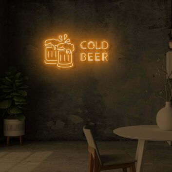 COLD BEER LED-Neonschild für Bar und Kneipe