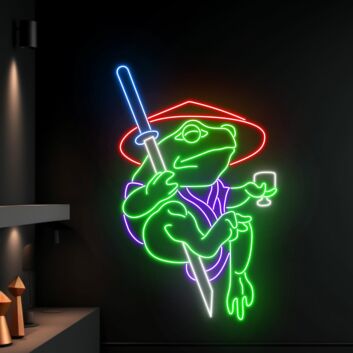 Brighten Your Space with Elegance: Frog Holding Sword Led Neon Sign, Perfect for Home Decor, Office Ambiance, or Themed Events.