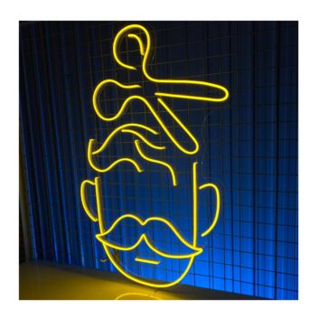 Friseur mit Schere Symbol LED-Neonschild für Barbershop