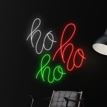 ho ho ho LED-Neonschild Weihnachten Wohnzimmer