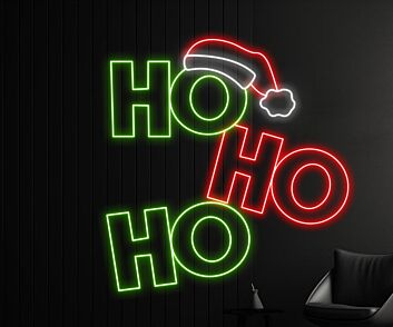 HO HO HO LED-Neonschild Wohnzimmer Weihnachtsdekoration