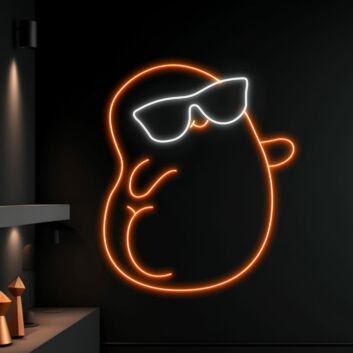 Bohne mit Sonnenbrille LED-Neonschild Wohnzimmer Cafe