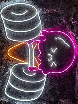 Eiscreme mit Waffeln LED-Neonschild für Café und Eisdiele