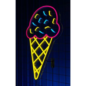 Eiswaffel mit Streuseln LED-Neonschild für Café Eisdiele