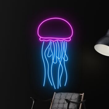 Qualle LED-Neonschild Wohnzimmer Bar