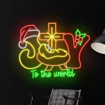To the world LED-Neonschild für Weihnachten und Wohnzimmer