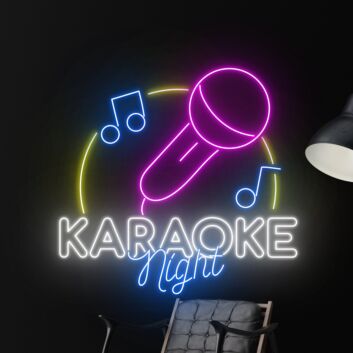 Karaoke Night LED-Neonschild für Bar Club