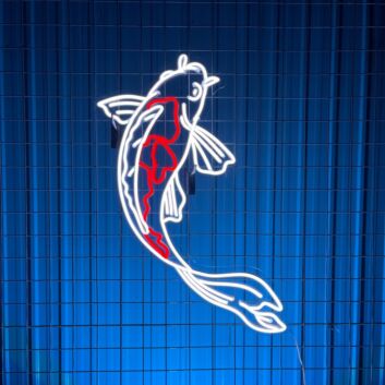 Koi Fisch LED-Neonschild für Restaurant und Wohnzimmer