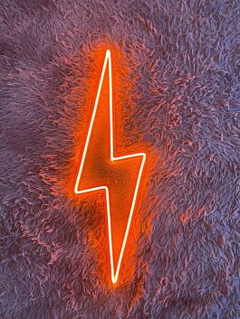 Blitzsymbol LED-Neonschild für Wohnzimmer und Gamingzimmer