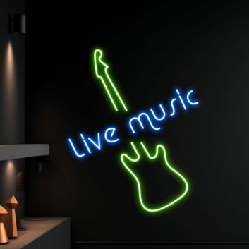 Live music LED-Neonschild für Bar und Club