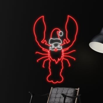 Weihnachts-Hummer LED-Neonschild für Restaurant und Weihnachten