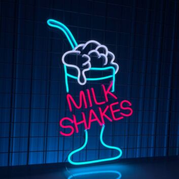 MILK SHAKES LED-Neonschild für Café Eisdiele
