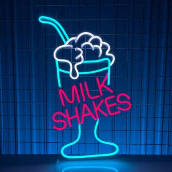 MILK SHAKES LED-Neonschild für Café Eisdiele