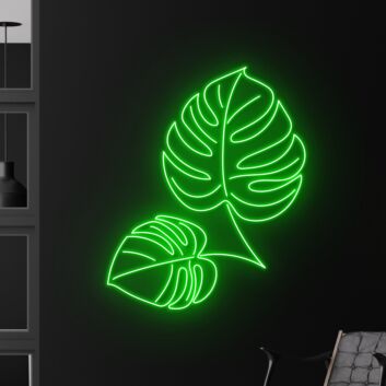 Monstera Blätter LED-Neonschild Wohnzimmer Café