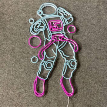 Astronaut Neon LED Wandlicht futuristische Space Deko für Gaming Zimmer Kinderzimmer und modernes Zuhause