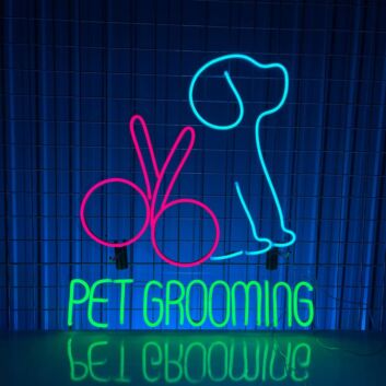 PET GROOMING LED-Neonschild für Hundesalon Tierpflege