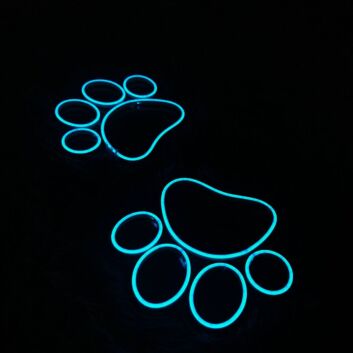 Hundepfoten LED-Neonschild für Haustierladen und Wohnzimmer