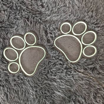 Hundepfoten LED-Neonschild für Haustierladen und Wohnzimmer