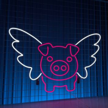 fliegendes Schwein LED-Neonschild für Wohnzimmer Bar