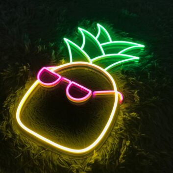 Ananas mit Sonnenbrille LED-Neonschild Wohnzimmer Bar