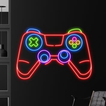 Spielcontroller LED-Neonschild für Gamingzimmer und Wohnzimmer