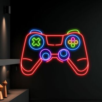 Spielcontroller LED-Neonschild für Gamingzimmer und Wohnzimmer