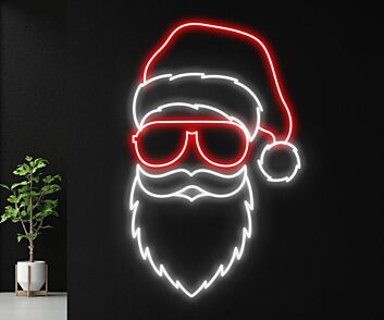 Weihnachtsmann mit Sonnenbrille LED-Neonschild Wohnzimmer Weihnachtsdekoration