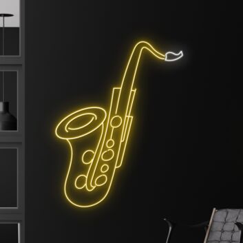 Saxophon LED-Neonschild für Wohnzimmer Musikraum
