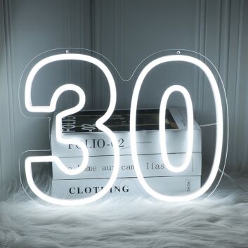 Hausnummer 30 LED-Neonschild