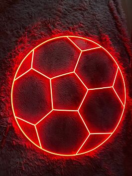 Fußball LED-Neonschild für Kinderzimmer oder Sportbar