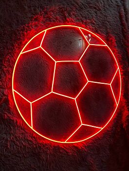 Fußball LED-Neonschild für Kinderzimmer oder Sportbar