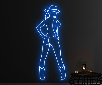 Cowgirl Silhouette LED-Neonschild für Bar Club