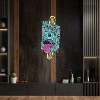 Monster-Eis am Stiel LED-Neonschild Wohnzimmer Bar
