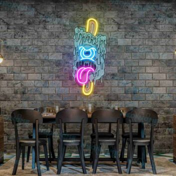 Monster-Eis am Stiel LED-Neonschild Wohnzimmer Bar