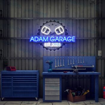 Personalisierbares Garage Neonlicht mit Namen