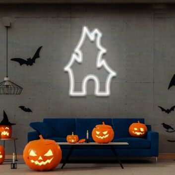 Spukhaus LED-Neonschild für Halloween Wohnzimmer