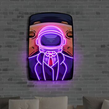 Astronaut im Anzug LED-Neonschild für Gamingzimmer und Bar