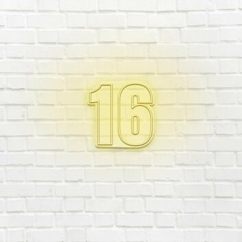 16 LED-Neonschild für Hausnummer Eingang