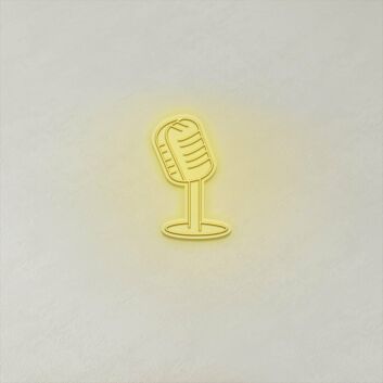 Retro-Mikrofon LED-Neonschild für Musikstudio und Bar