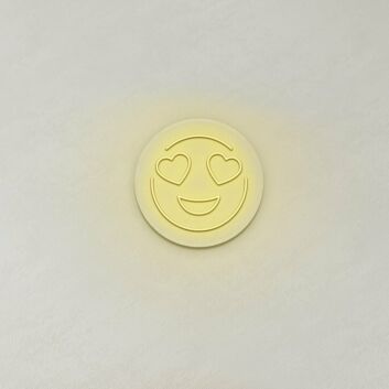 Smiley mit Herzaugen LED-Neonschild Wohnzimmer Bar