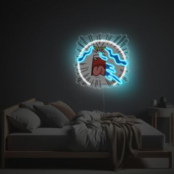 weinendes Cartoon-Gesicht LED-Neonschild mit UV-Druck für Schlafzimmer und Wohnzimmer