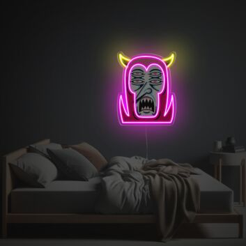 Vieräugiger Evil Man LED-Neonschild mit UV-Druck aus Acryl