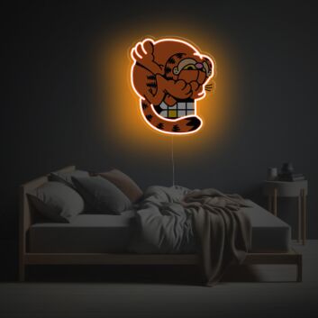 Garfield mit Totenkopf-Motiv LED-Neonschild mit UV-Druck aus Acryl