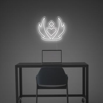 Herz im Flammenemblem als LED-Neonschild