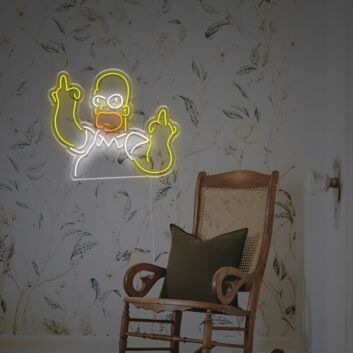 Cartoon-Stil Figuren LED Neonschild mit Humorvollem Ausdruck als Auffällige Wanddekoration für Wohnzimmer Studio Bar oder Kreative Räume