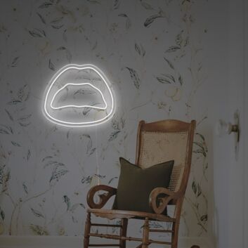 Rote Lippen LED-Neonschild als moderne Neon Wanddekoration für Schlafzimmer Wohnzimmer oder Bar