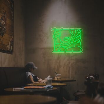 Abstraktes Frauenporträt LED-Neonschild moderne Neon Wanddekoration für Café Wohnzimmer oder Lounge